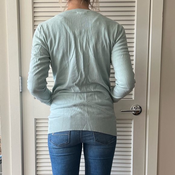 FOREVER 21 sea foam green button up cardigan - Picture 4 of 14